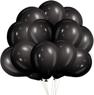 China Party Eco-friendly Latex Material Black Balloons For Birthday Wedding Baby Shower Graduation Festival Party Decorations for sale