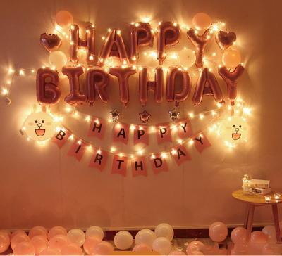 China Amazon Hot Sale Birthday Banner Decoration Eco-friendly Material Party Supplies Happy Birthday Letter Foil Balloon Party Balloons Set for sale