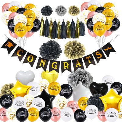 China Graduation Party Supplies Graduation Season Balloon Combination Party Eco-friendly Decoration for Graduation Stage Layout Balloons for sale