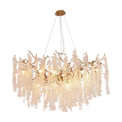 China Modern Contemporary Lamp G9 Copper 220 Volt Glass Pendant Decorative Chandelier for sale