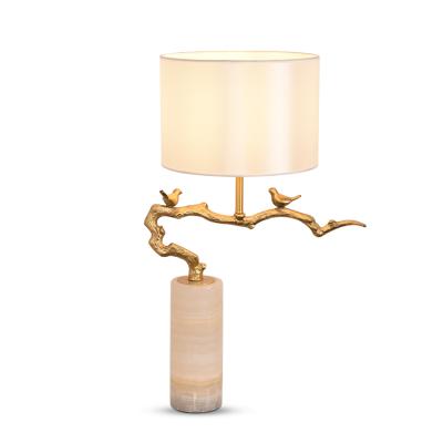 China Modern Indoor Lighting Luxury Marble Cafe Base LED Table Lamp for sale