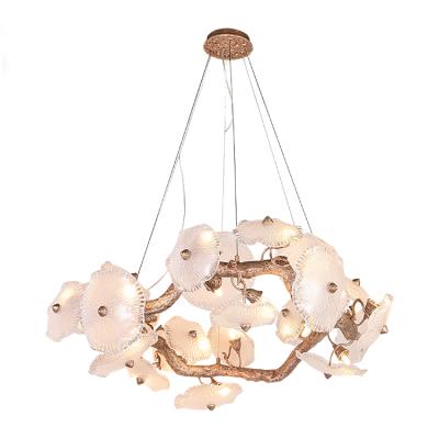 China Modern Unique Hanging Decorative Copper Large LED Crystal Chandelier Lighting for sale