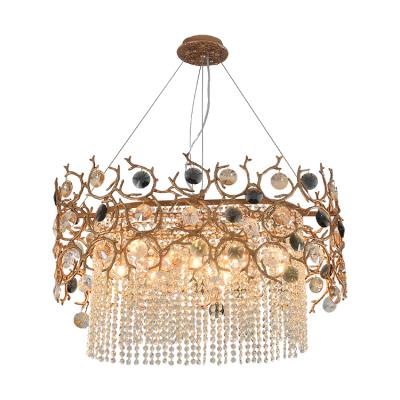 China Pendant Lights Contemporary Modern Large Lobby Decorative Crystal Chandeliers for sale