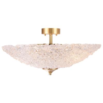 China Hot Sale Hotel Outdoor Mounted Indoor Lighting Decor Round Copper Crystal Led Ceiling Lamp for sale