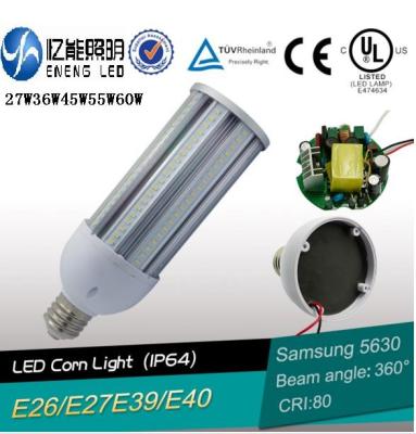 China high lumen 130LM/W E27E40E26E39 60W led street light lamp led corn light smd5630 cri>80 3 years warranty CE ROHS for sale