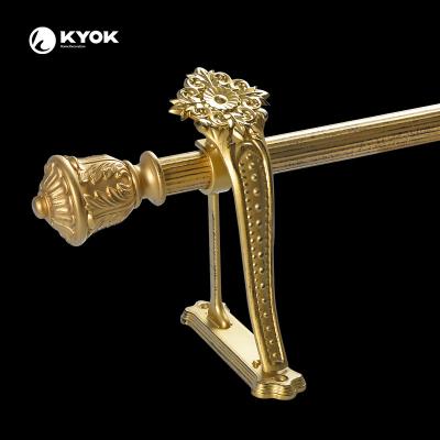 China 2022 modern kyok curtain rod high quality gold 24 inch curtain rods for sale