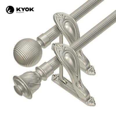 China New Style Luxury Home Matte Morden Decoration Window Silver Curtain Rod KYOK 2021 for sale