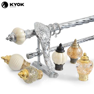 China High quality fashion morden kyok 2022 luxury home decor finials for curtain rod for sale