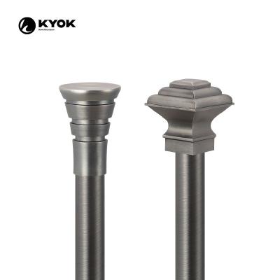 China KYOK Best Price Curtain Rod Iron Fashion Home Hardware Modern Curtain Rod Sets For Decoration Metal Stretch Curtain Pole for sale