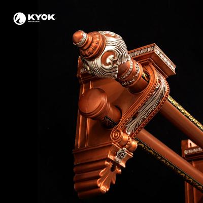 China Hot Selling Iron Curtain Rod Wooden Curtain Pole in Top Quality from KYOK 2022 Tropical for sale