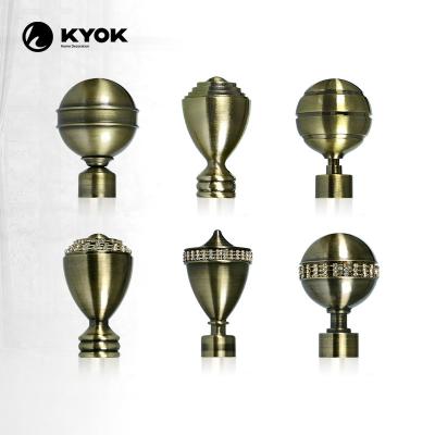 China KYOK Simple Classic Wholesale Supplier Colored Cast Fence Finials Meta Arrow Curtain Rod New Design Curtain Finial Finial for sale