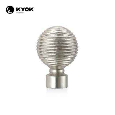 China KYOK modern steel finial balls seal track runners drapery metal finial curtain home RO for sale