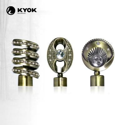 China KYOK Curtain Rods Style Curtain Accessories Durable Classic Metal With Diamond Complex Curtain Finishes High Quality for sale