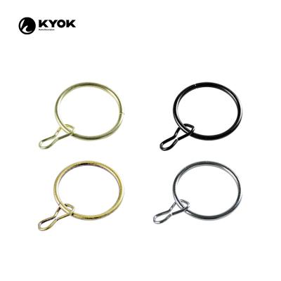 China KYOK Contemporary Manufacturer Metal Curtain Ring Circle Home Roman Curtain Ring With Piece Ring for sale