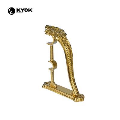 China High Quality KYOK Country Curtain Brackets Double For Living Room Curtain Rail Bracket Aluminum Curtain Rods Accessories H520 for sale