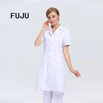 China FUJU Hospital Cleanroom Hospital Nurse Used Dress Thinner White Shirt Uniform Doctor for sale