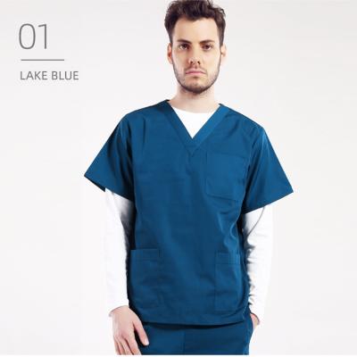 China Product Type Hospital Cotton Polyester Uniform Medical Uniform Hospital Material for sale