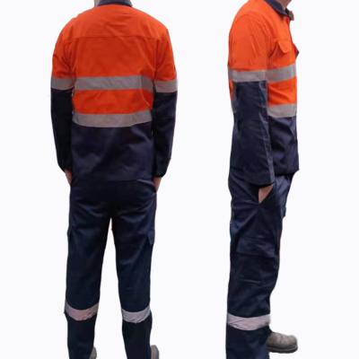 China 100%cotton Industrial Custom Long Sleeve Safety Worker Safety Worker Miner Steel Workers Uniform for sale