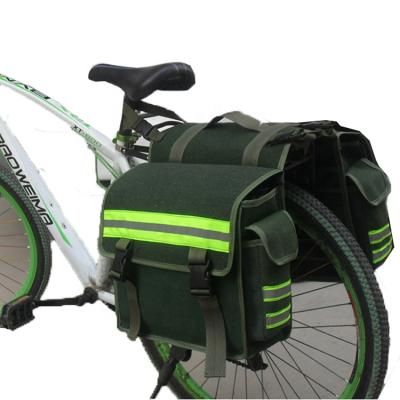 China Fashionable Bicycle Saddle Thickened Canvas Pannier Bag for sale