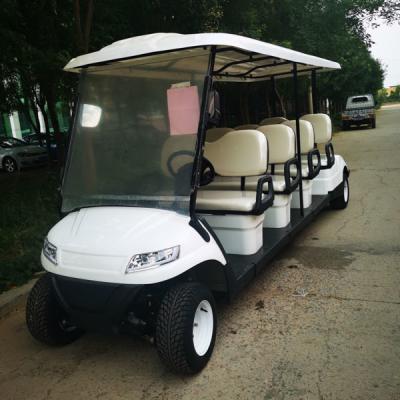 China White Lithium 48 Volt Electric Golf Cart 8 Seater Custom for sale