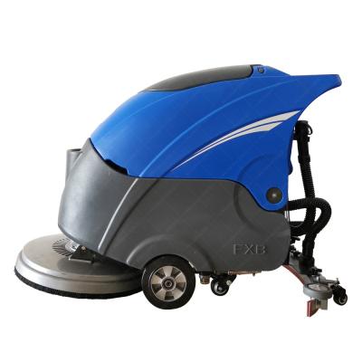 China Blue Walk Behind Mechanical Road Sweeper Multifunctional 550W Motor Powered à venda