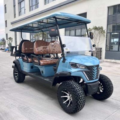 China 4+2 Seater Electric Golf Cart White Outdoor Lithium Battery Manufacturer Wholesale for sale