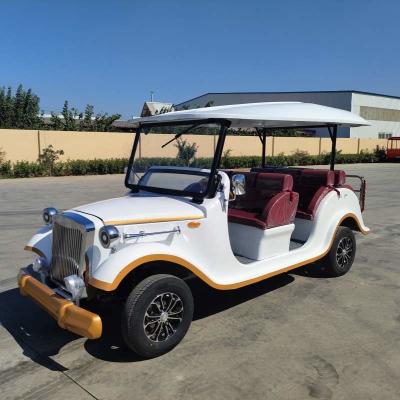 China 8 Seater Electric Classic Golf Cart White Outdoor Vintage Car Lithium Battery Manufacturer Wholesale for sale