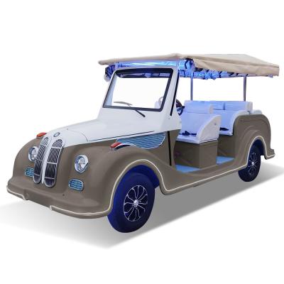 China Lithium Battery Classic Golf Cart 8 Seat Shuttle Street Legal Vintage Car for sale