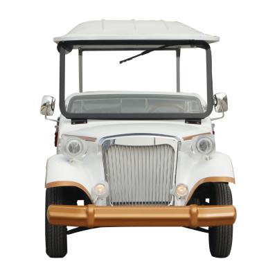 China Classic Electric Car 8 Seater Travel Vintage Sightseeing Car With Sunshade Cover for sale