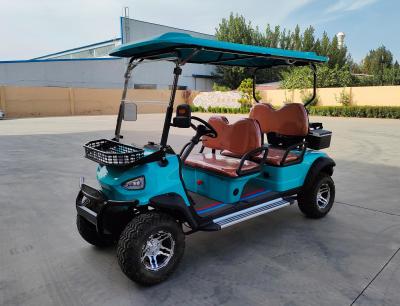 China Factory Made Road Legal Blue Lithium Battery Power Electric Golf Cart 2 4 6 8 Seater Golf Cart Can Customized for sale