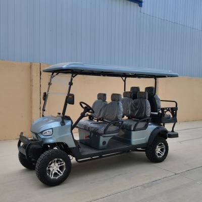 China Latest Models 4+2 People Golf Cart 5kw Motor With Lithium Battery And 12'' Off -Road Tires Road Legal for sale