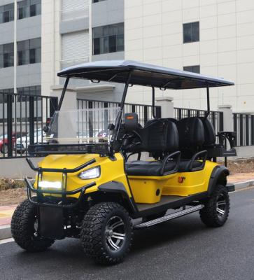 China Color amarillo Nuevo carrito de golf de 6 plazas de alta calidad Potencia fuerte con batería de litio Carritos de golf al por mayor en venta