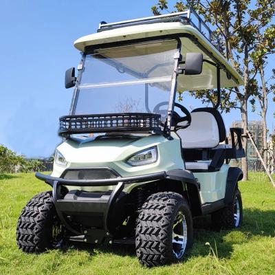 China Buggie Utility Electric Power Steering White Customizable Golf Carts 4 Seaters Vehicle With Lithium Battery for sale