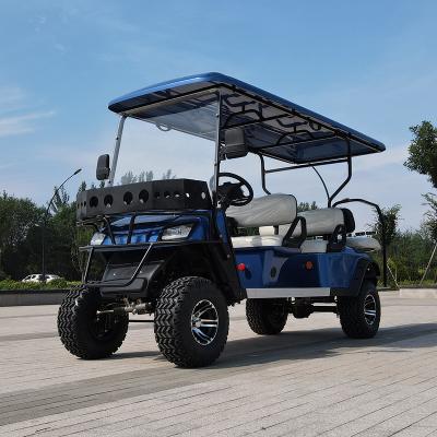 China Import EV Basic 4+2 Seat 12 Inch Tire Golf Electric Cart On Board Charging Origin Type for sale