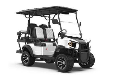 China Lifted Black White Cool Electric Golf Cart With Disc Brake And Lithium Battery Max Speed 35km/H Road Legal for sale