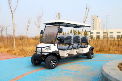 China Classic Pointed Six Seat Electric Golf Cart Can Be Equipped With Lithium Battery Or Lead Acid Battery Color And LOGO Customized. for sale