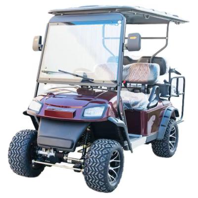 China Cheap Electric Golf Cart Four Passenger All Powered Visual Guidance Golf Cart With Armrest Dump Body for sale