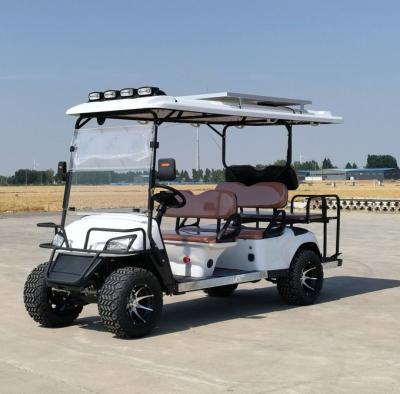 China 6 Seater Golf Cart Printing Customized Adult Rechargeable Tourist Sightseeing Car for sale