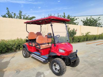 China China Red 4-Seater Pointed Electric Golf Cart With Optional Off-Road Tires, Customizable LOGO, CE Certification And Two-Year Warranty for sale