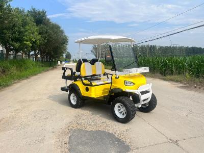 China Bright Yellow 2+2-Seater Electric Golf Cart Lithium Battery Can Be Customized With Color And LOGO And Provides CE Certification for sale