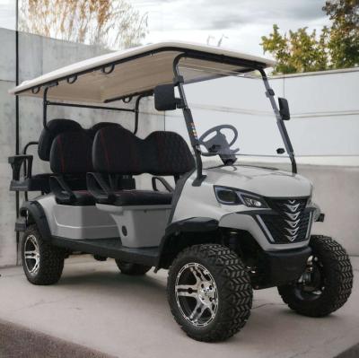 China Classic White Six-Seater Electric Off-Road Luxury Golf Cart Lithium Battery Supports Customized Color And LOGO for sale