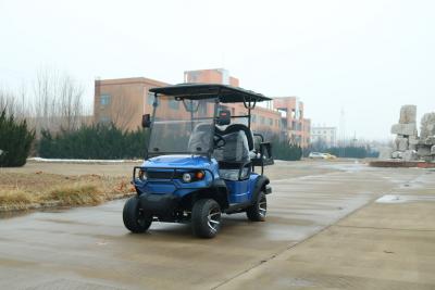 China Blue 2+2 Seat Luxury Electric Golf Cart Can Be Customized Color And LOGO With Lithium Battery Is Suitable For Various Scenarios Such As Scenic Spots And Club for sale