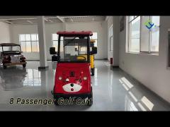 Lithium Battery 8 Passenger Golf Cart Electric 30km/h With Steel Frame