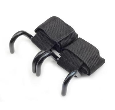 China Weight Lifting Power Support Weight Lifting Metal Steel Hooks Best Set of 2 Premium Thick Padded Workout Hook Wraps for sale