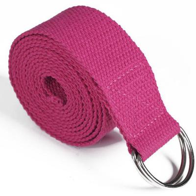 China Best Stretch Yoga Strap Training For Stretching Durable Cotton With Metal D Ring for sale