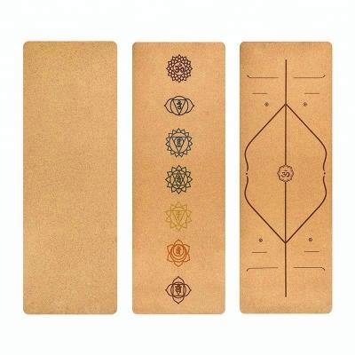 China High Quality Non-slip Folding Natural Rubber Cork Yoga Mat for sale