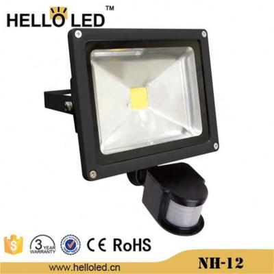 China NH-12 PIR Motion Sensor LED Flood Light Security Lamp Outdoor and Indoor Waterproof Gray for sale