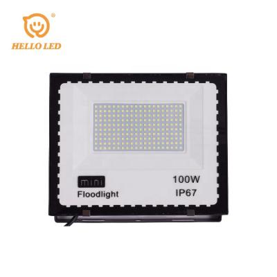 China Delights /Garden/Construction Building/Pedestrian Paths Portable Waterproof IP66 Outdoor Camping Tricolor 100w Led Flood Light for sale