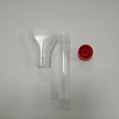 China Disposable PP Factory Saliva DNA Sample Collector Funnel Round Head Saliva Collector Kit 10ml for sale