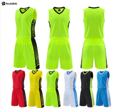 China Custom Sublimated Suits Hot Sale Men's Basketball Tank Top Uniforms Breathable Basketball Sportswear Sublimation Polyester for sale